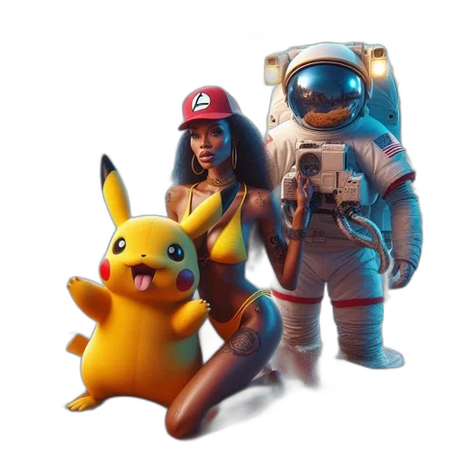 concept art, 3d render, pixel art, fantasy art transparent PNG cut-out