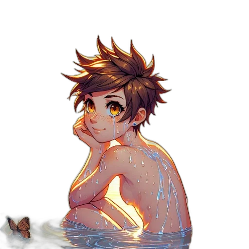 creature, concept art, watercolor, pixel art transparent PNG cut-out