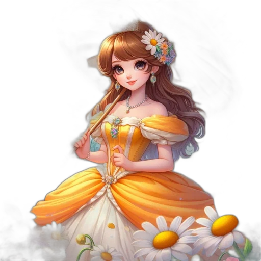 dress, staff, crown, jewelry transparent PNG cut-out