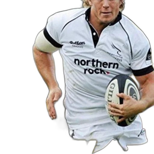 rugby, player, white, jersey transparent PNG cut-out