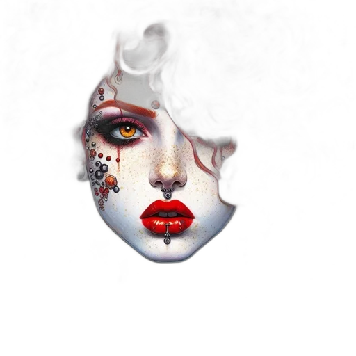 mask, face, fantasy art, photorealistic transparent PNG cut-out