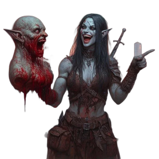face, creature, concept art, fantasy art transparent PNG cut-out