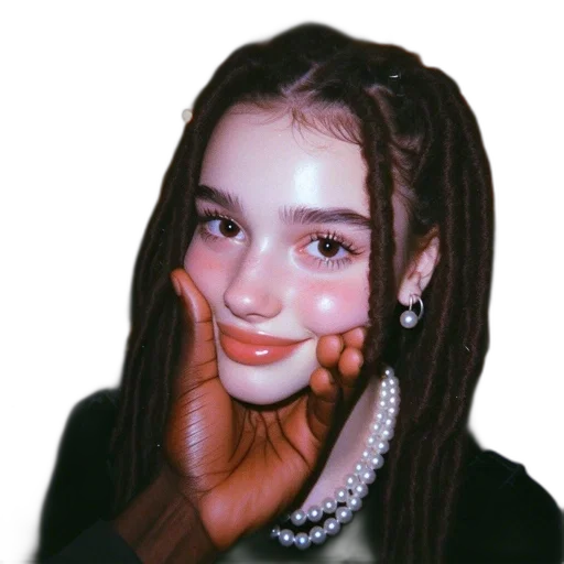hair, face, jewelry, mask transparent PNG cut-out