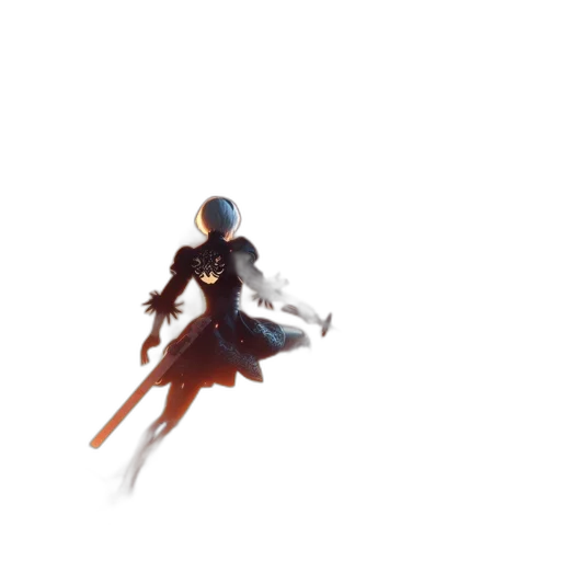 sword, weapon, robot, staff transparent PNG cut-out