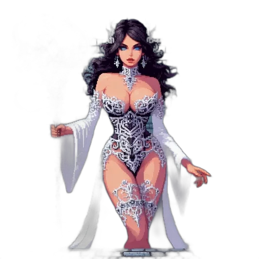 dress, fantasy art, comic book art, concept art transparent PNG cut-out