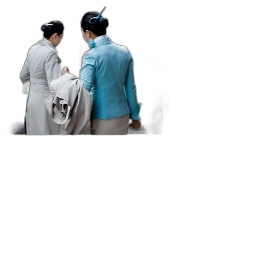 staff, jacket, umbrella, hat transparent PNG cut-out
