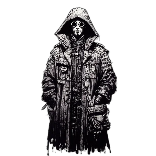 jacket, staff, mask, face transparent PNG cut-out
