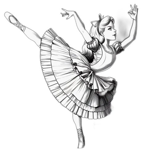dress, staff, concept art, pencil sketch transparent PNG cut-out