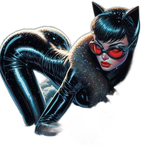 comic book art, concept art, female, figure transparent PNG cut-out