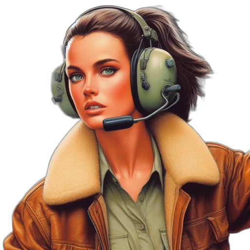 jacket, staff, face, comic book art transparent PNG cut-out