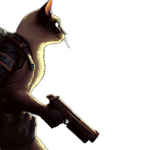 weapon, concept art, cyberpunk, pixel art transparent PNG cut-out