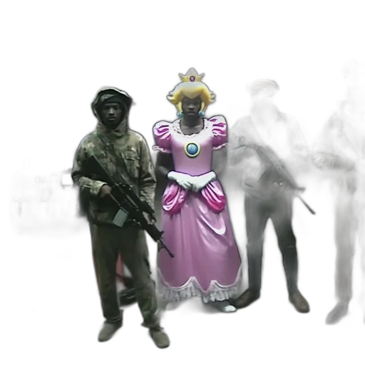 dress, crown, staff, mask transparent PNG cut-out