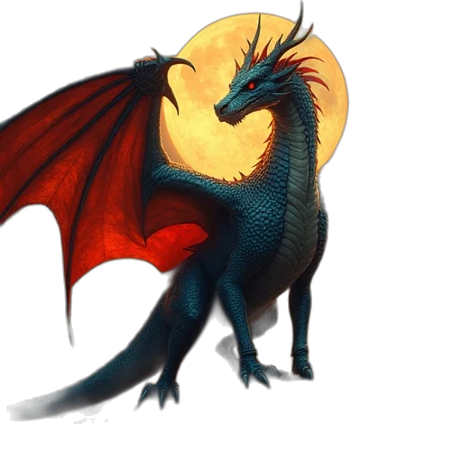 dragon, fantasy art, concept art, pixel art transparent PNG cut-out