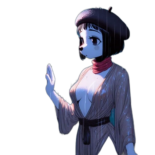 dress, robot, mask, staff transparent PNG cut-out