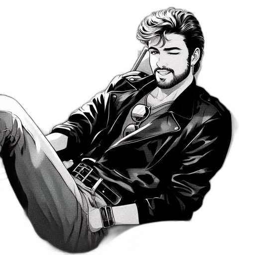 jacket, cartoon, comic book art, concept art transparent PNG cut-out