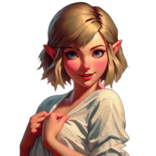 face, dress, staff, weapon transparent PNG cut-out