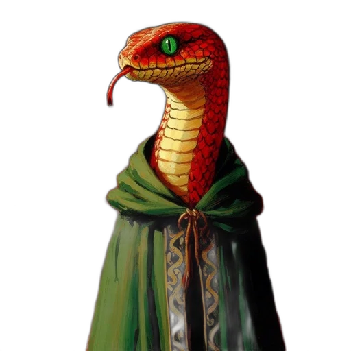 dragon, staff, jacket, mask transparent PNG cut-out