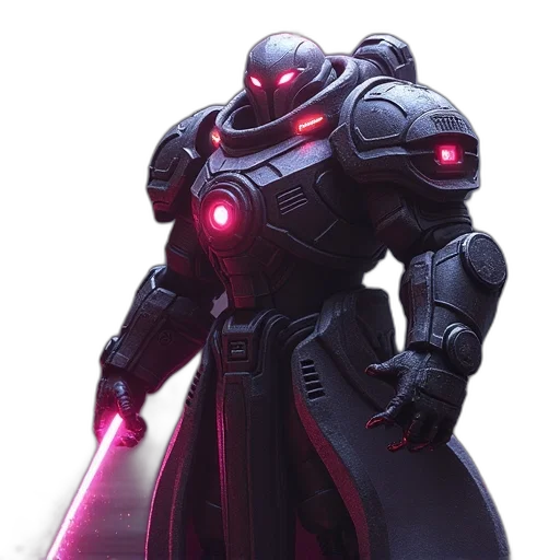 robot, sword, weapon, staff transparent PNG cut-out