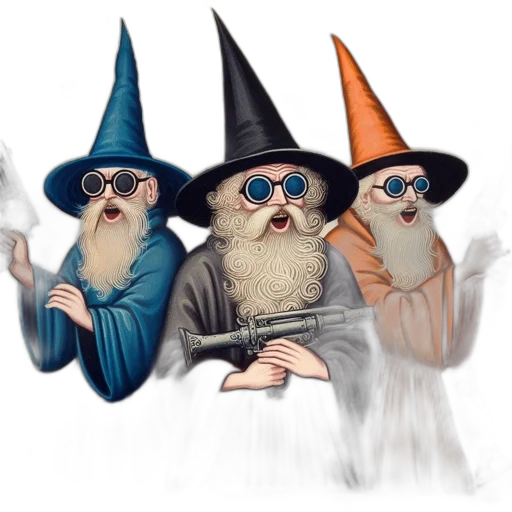 hat, staff, mask, fantasy art transparent PNG cut-out