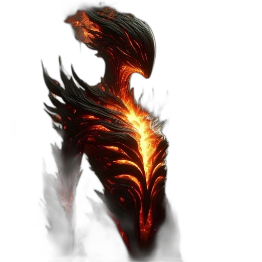dragon, creature, staff, mask transparent PNG cut-out