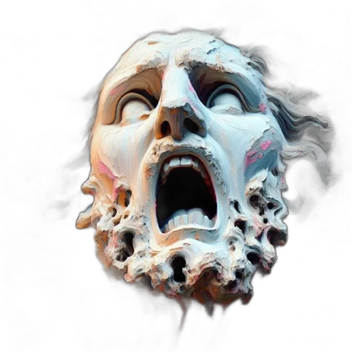 mask, face, creature, 3d render transparent PNG cut-out