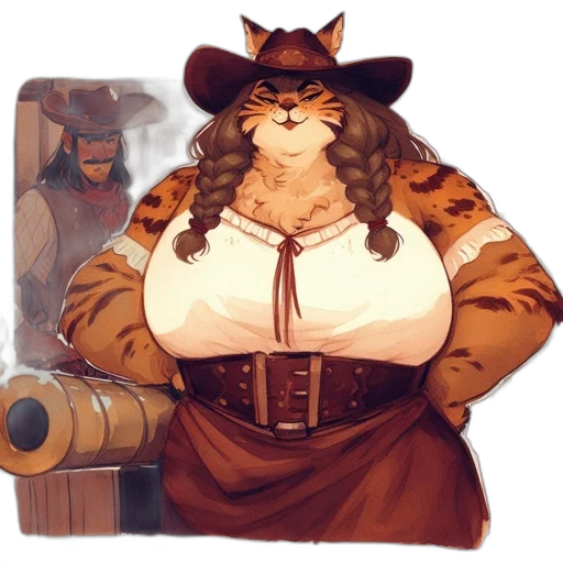 weapon, staff, animal, hat transparent PNG cut-out
