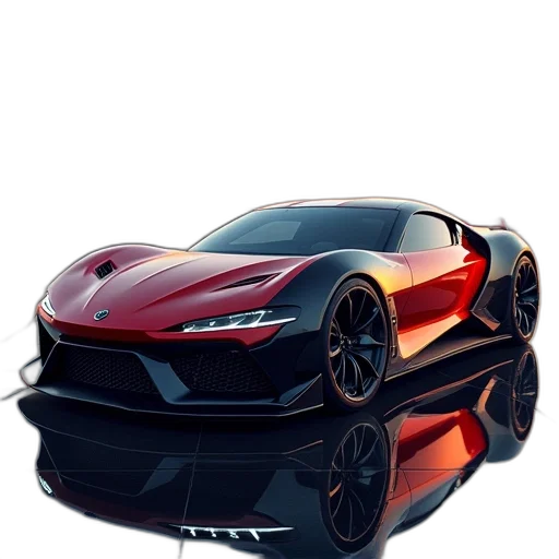 car, 3d render, concept art, photorealistic transparent PNG cut-out