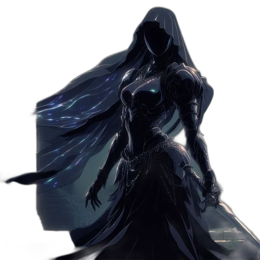 dress, creature, mask, sword transparent PNG cut-out