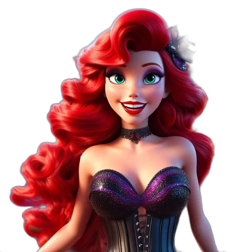dress, 3d render, cartoon, concept art transparent PNG cut-out