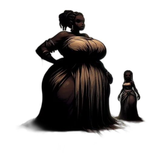 dress, hair, concept art, comic book art transparent PNG cut-out