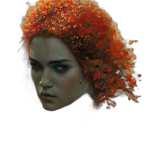 hair, face, crown, mask transparent PNG cut-out