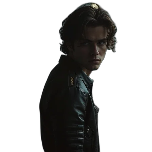 jacket, face, hair, creature transparent PNG cut-out