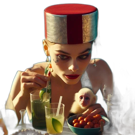 food, hat, face, jewelry transparent PNG cut-out