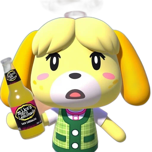 bottle, food, animal, 3d render transparent PNG cut-out