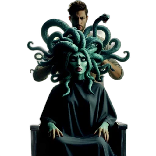 hair, creature, crown, concept art transparent PNG cut-out