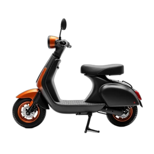 3d render, photorealistic, black, orange transparent PNG cut-out