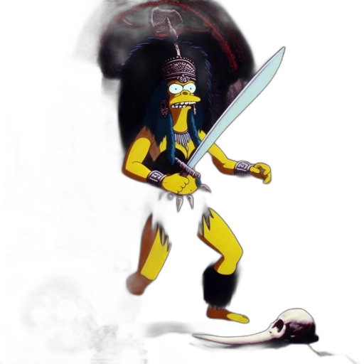 sword, staff, weapon, creature transparent PNG cut-out
