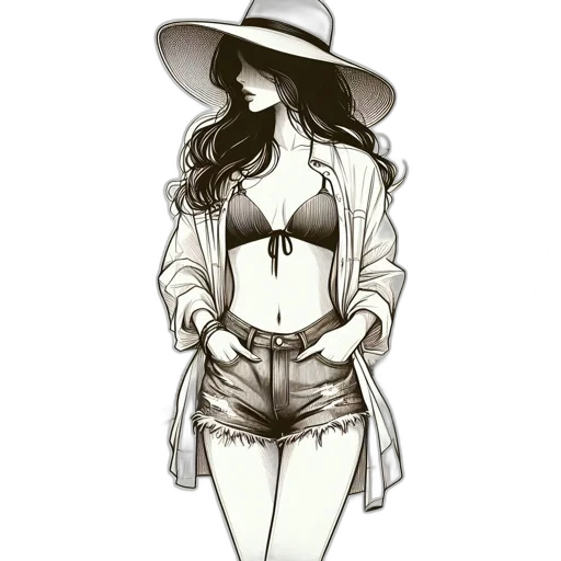 hat, jacket, dress, staff transparent PNG cut-out