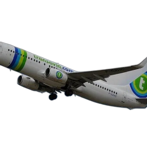 3d render, transavia, airplane, flight transparent PNG cut-out