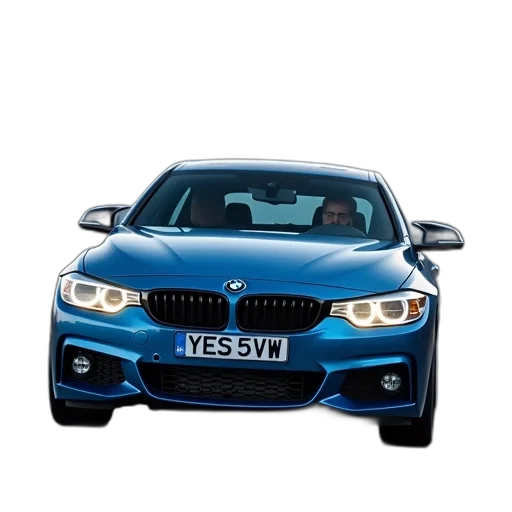 car, 3d render, photorealistic, blue transparent PNG cut-out