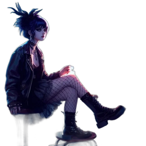 jacket, robot, creature, staff transparent PNG cut-out