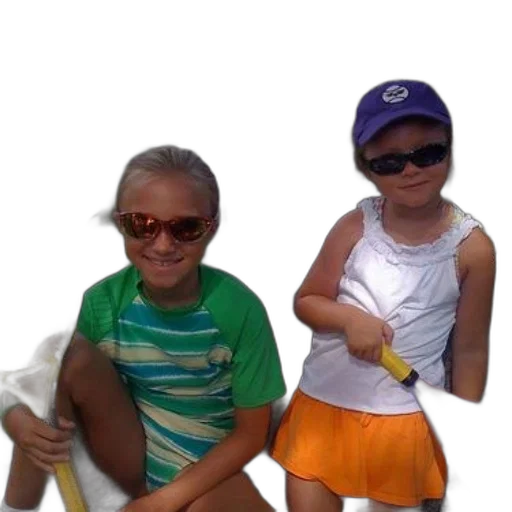 3d render, two, girls, sit transparent PNG cut-out