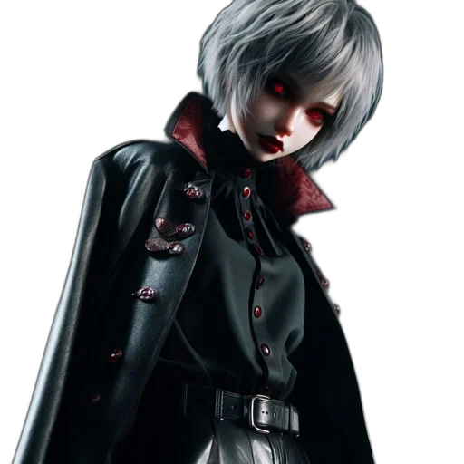 jacket, staff, concept art, 3d render transparent PNG cut-out