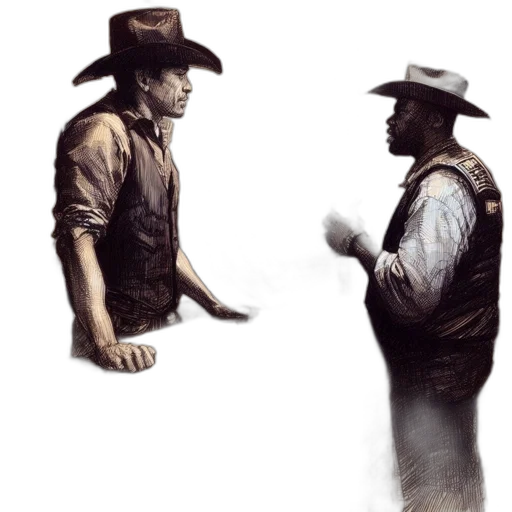 hat, staff, weapon, jacket transparent PNG cut-out