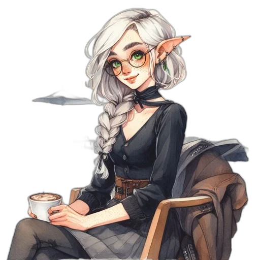 staff, dress, dragon, fantasy art transparent PNG cut-out