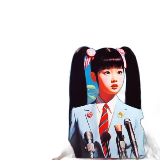 jacket, dress, umbrella, vaporwave transparent PNG cut-out