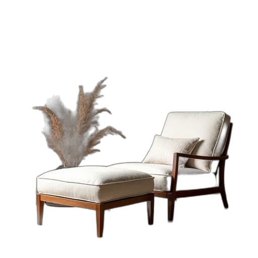 furniture, 3d render, photorealistic, earth tones transparent PNG cut-out