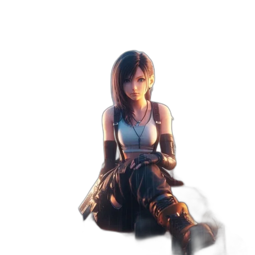 dress, weapon, staff, face transparent PNG cut-out