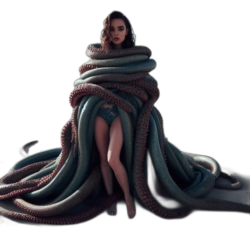 dress, creature, hair, jewelry transparent PNG cut-out