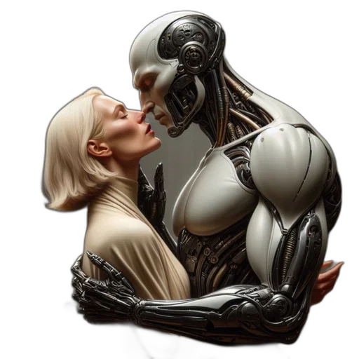 robot, concept art, comic book art, cyberpunk transparent PNG cut-out